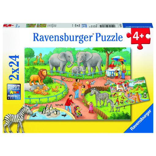 Picture of PUZZLE DAY AT THE ZOO 2X24 PIECES